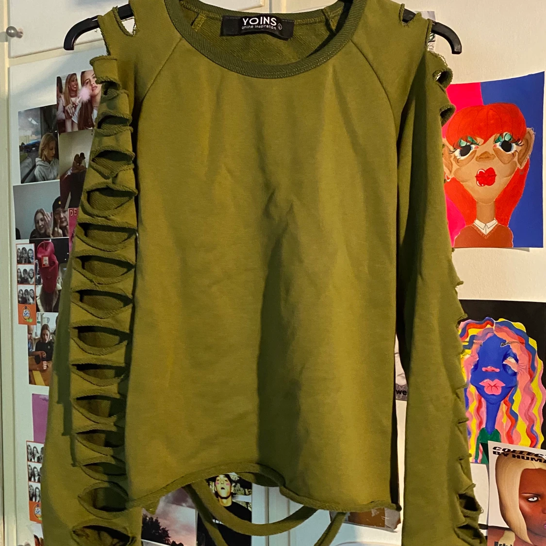 Långärmad grön tröja 