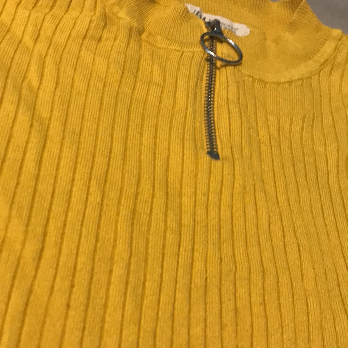Gul jättefin tröja med dragkedja  - 90
