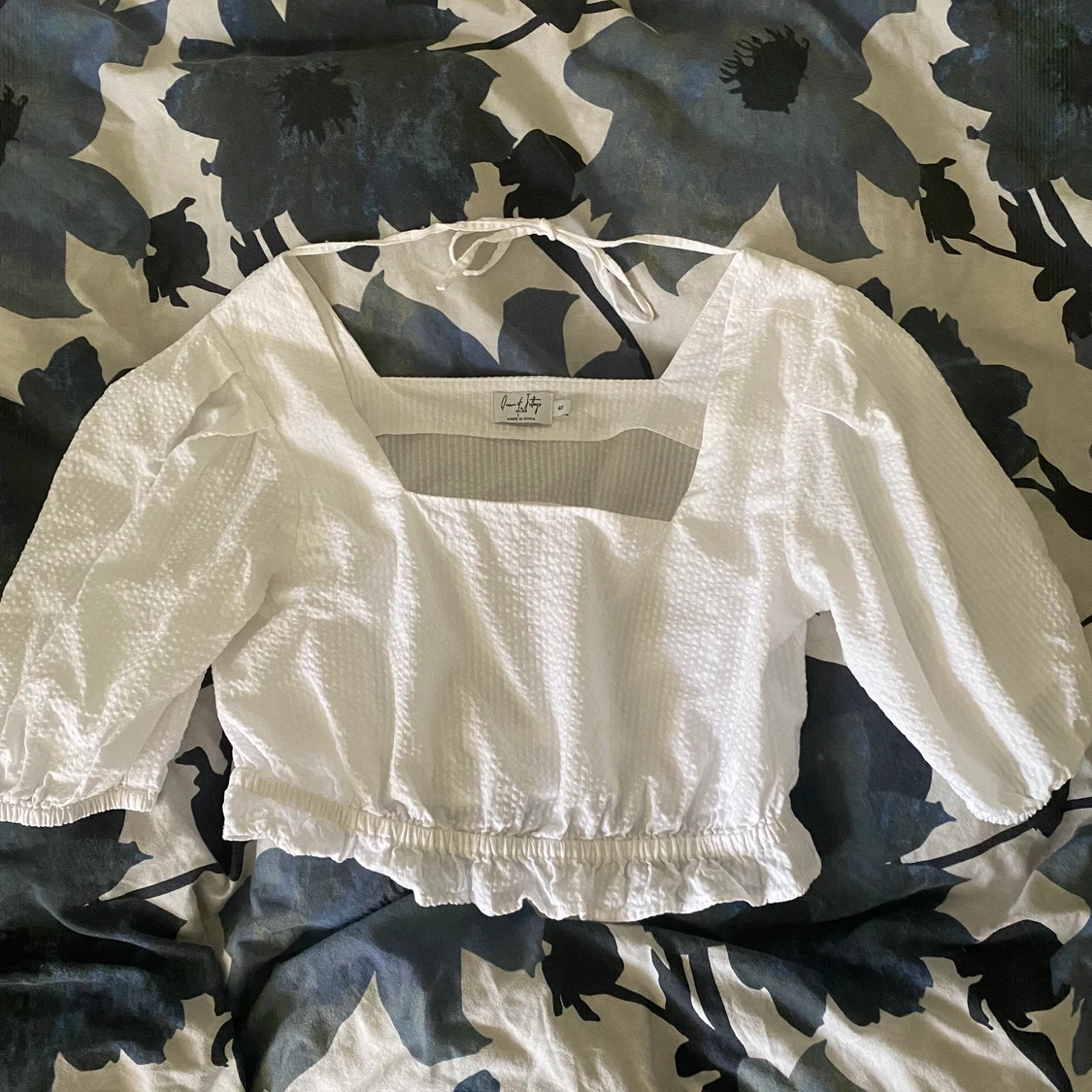 Cropped Seersucker Top NA-KD - 91