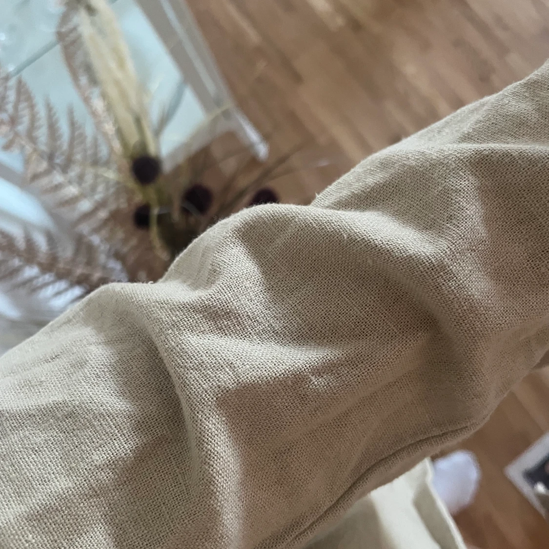 Beige blazer i linne - 91