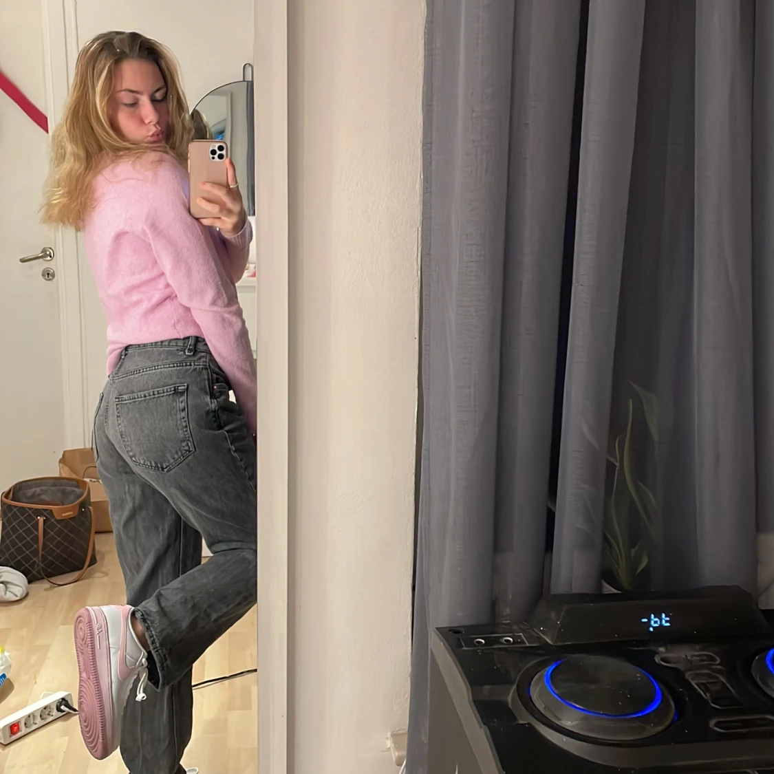 Grå straight jeans - 90