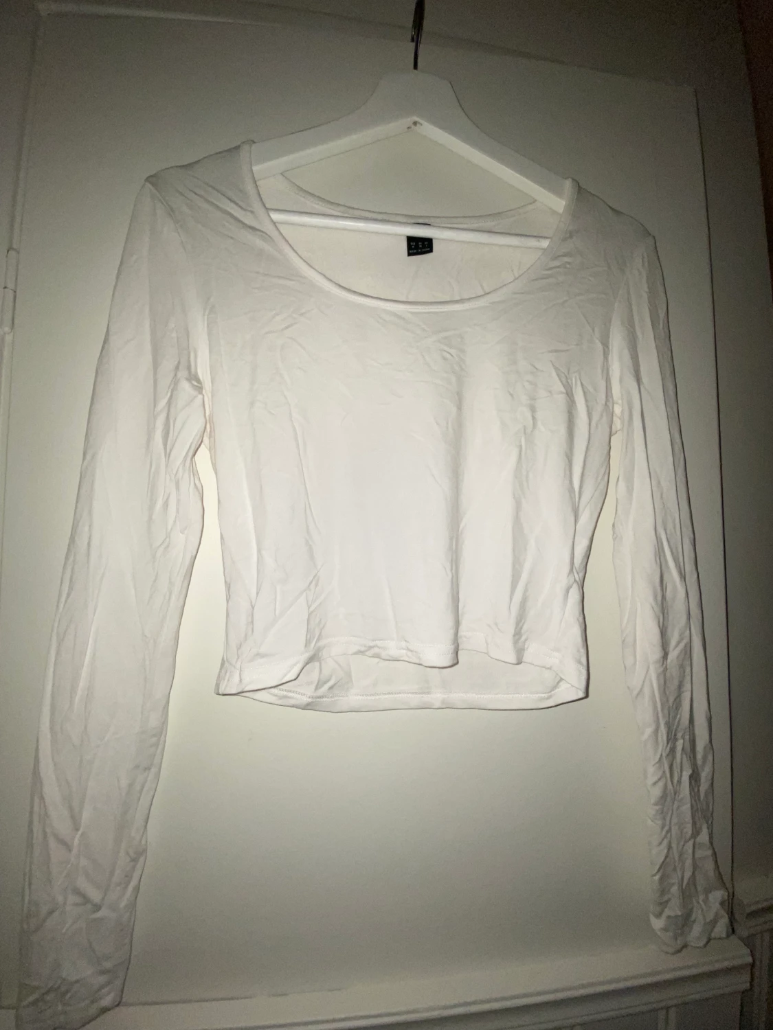 Vit långärmad tröja - 90