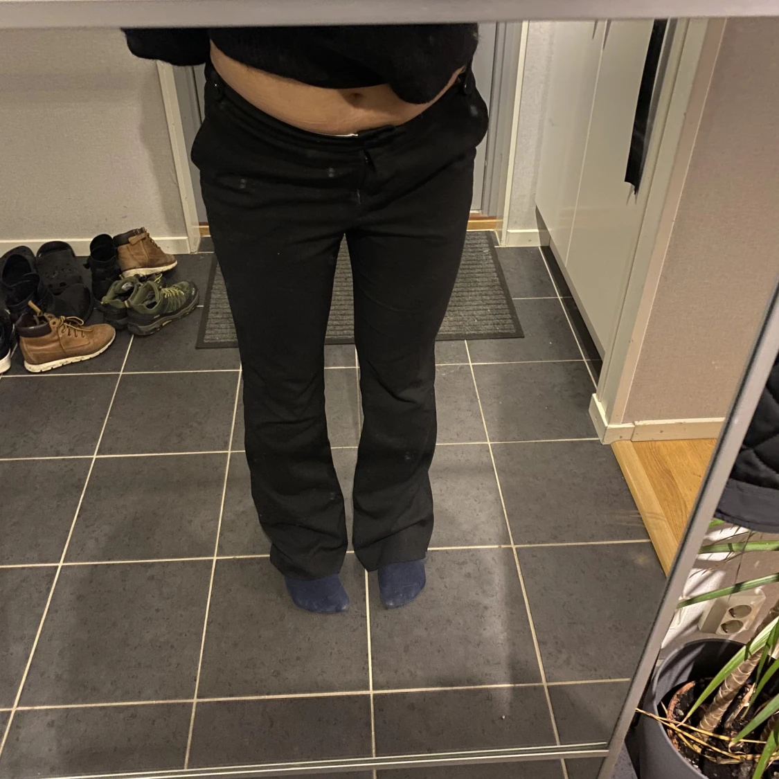 Låg midjade kostymbyxor i bootcut - 90