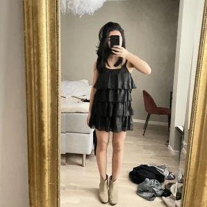 Nyråsklänning!!! - Perfekta nyårsklänningen eller bara en superfin klänning med glitter och volang! Kollar intresset för den🤩 kolla mina andra annonser!!!