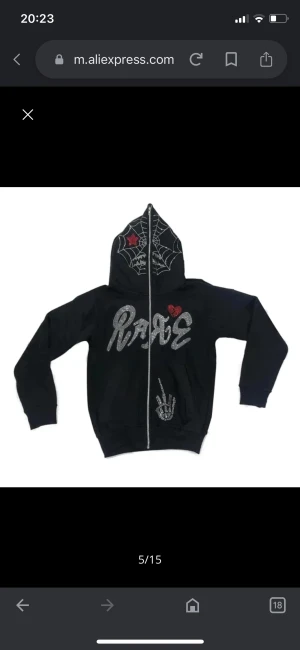 Rhine stone tröja - Fett rhine stone hoodie