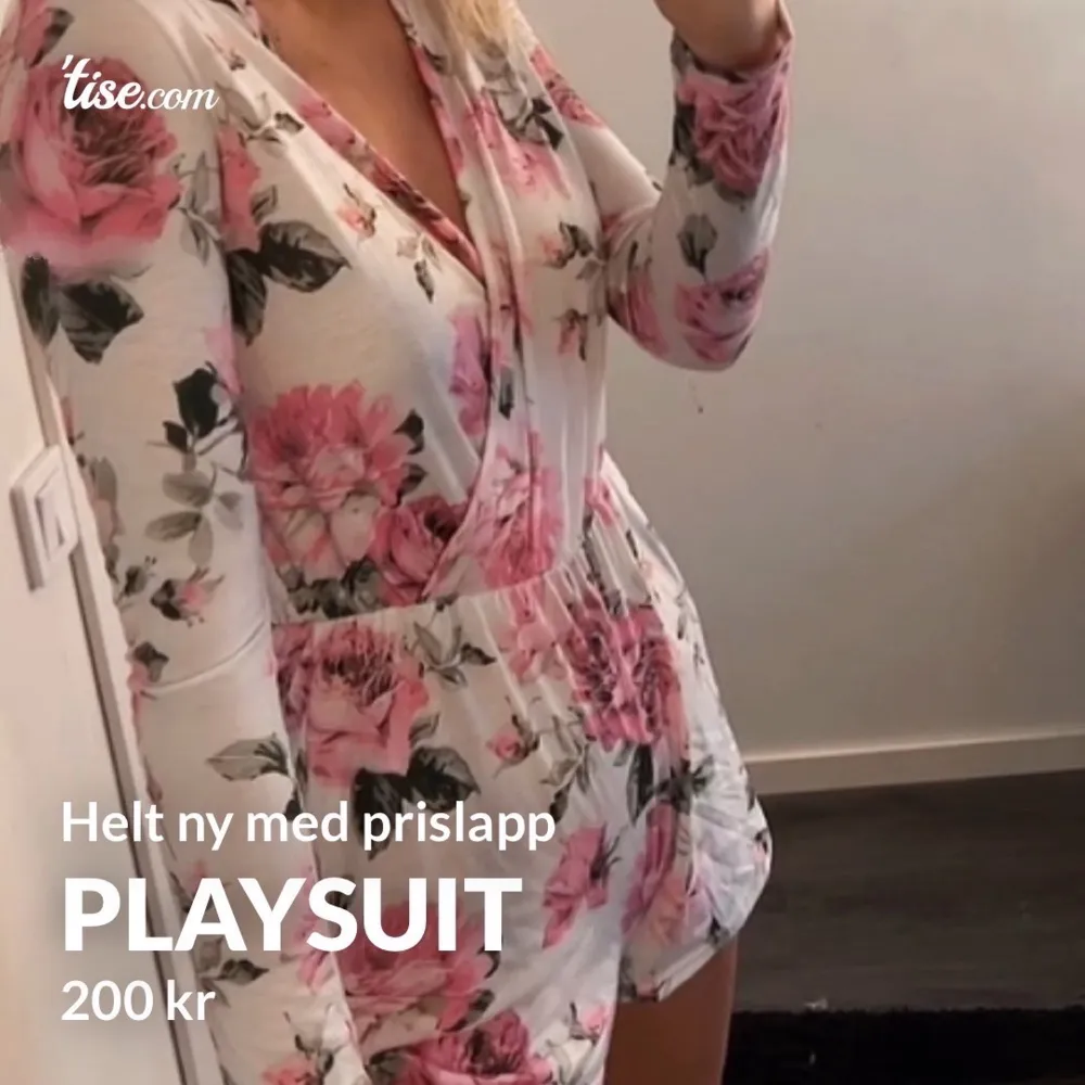 En helt ny Playsuit från Nelly.  Aldrig använd, prislapp på. Säljer för den tyvärr aldrig kom till användning.  Storlek: XS Köparen står för frakt #prislapp #nelly #sommar #rosa #vit. Övrigt.