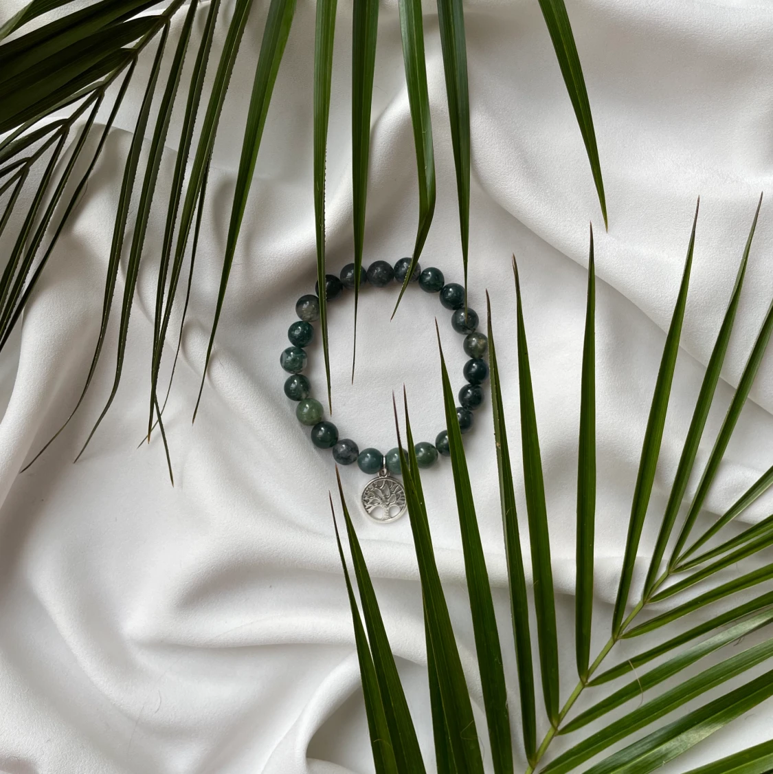 Gröna stenpärlarmband - 91