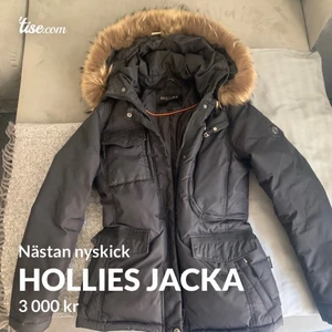 Hollies Jacka - Säljer en Hollies jacka med äkta päls som är i nästan nyskick. Bara använd 1 vinter. Bra storlek (38) fin passform. Många fickor vilken för en stor sak för jackan. 