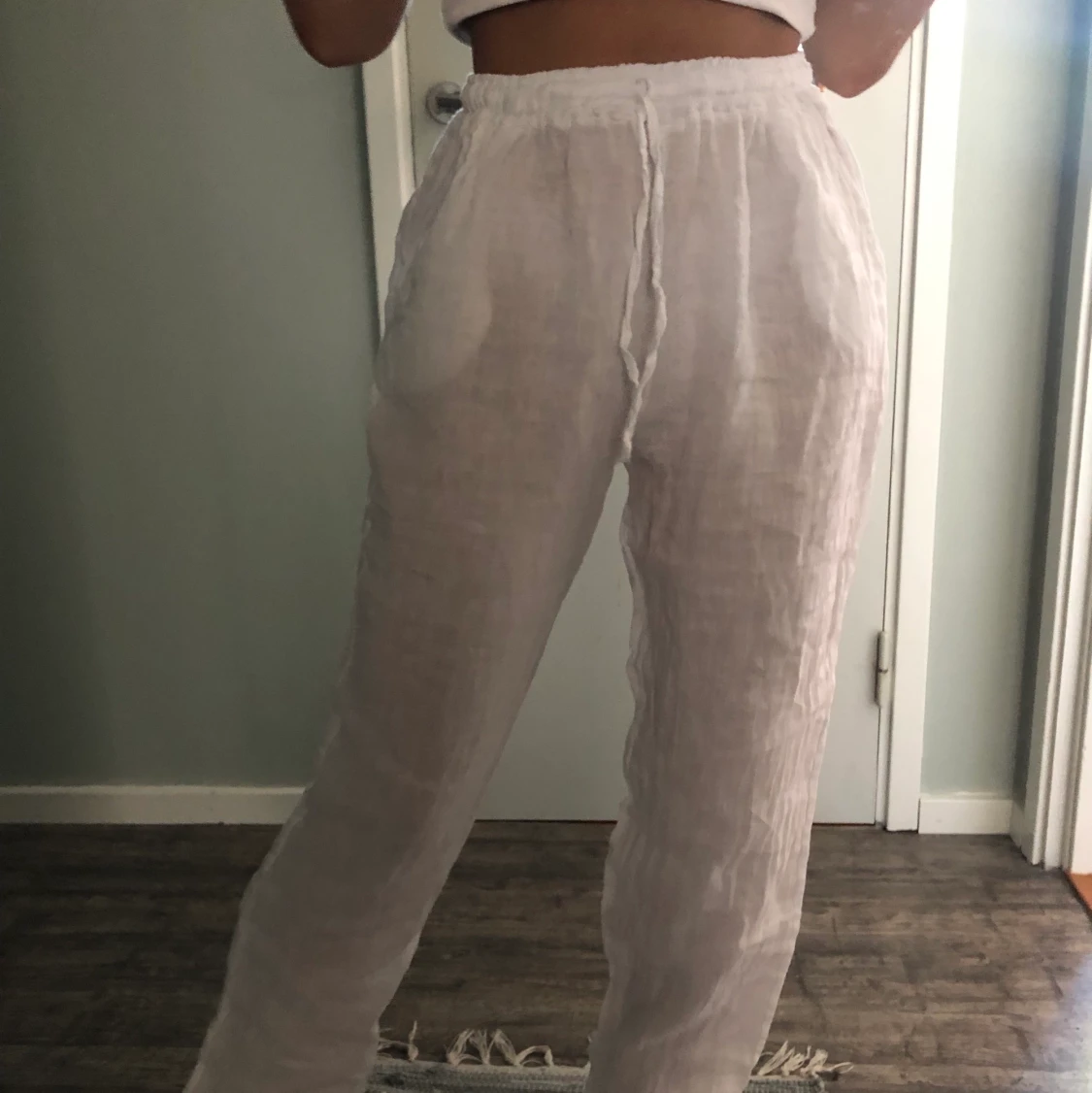 Linnebyxor storlek M/L