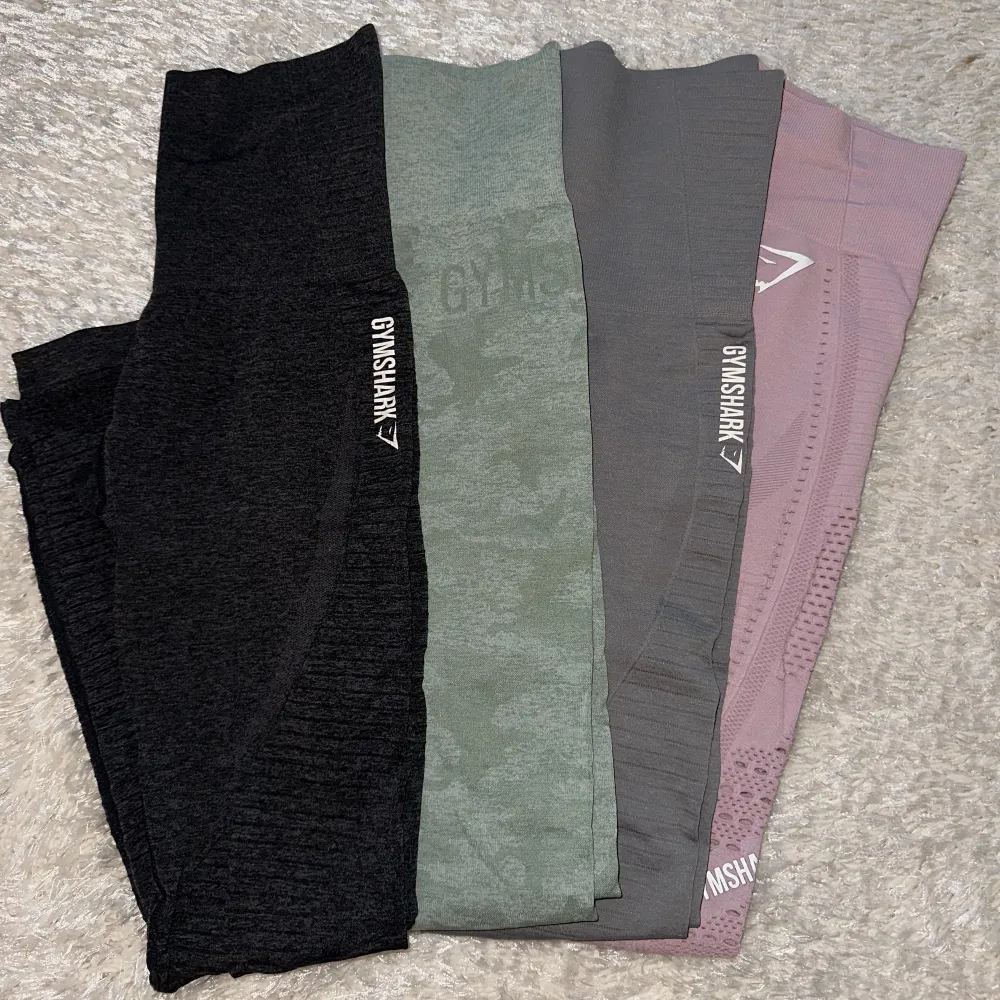 4 tights från Gymshark Storlek XS  Alla 4 för 600kr. Övrigt.