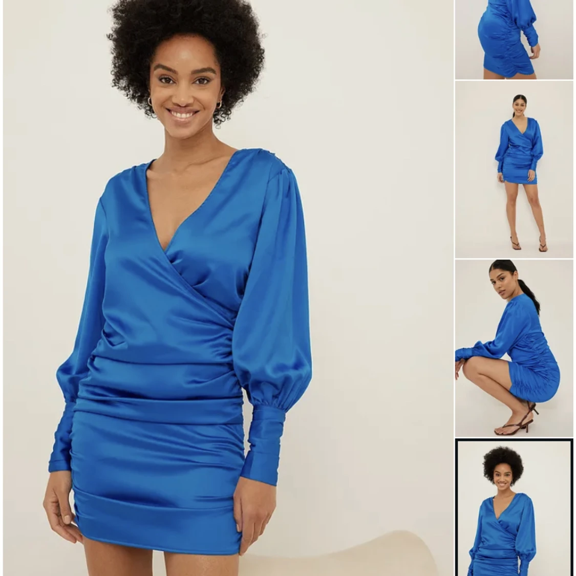 Klarblå klänning//helt oanvänd  - 90