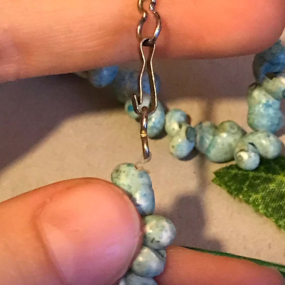 Blå Snäck halsband  - 91