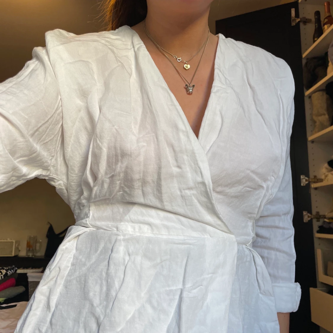 Vit långärmad tröja  - 91