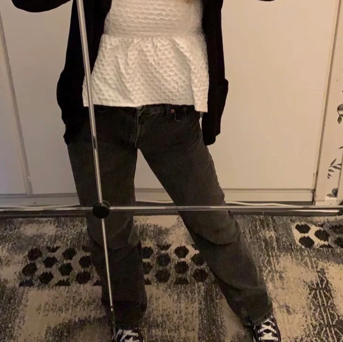 Zara mid rise jeans svarta