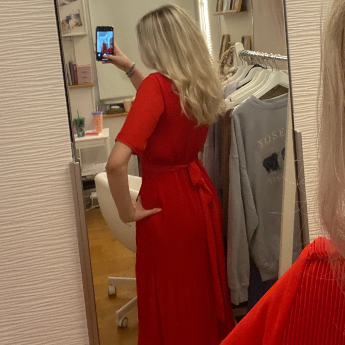 Röd långklänning - 90