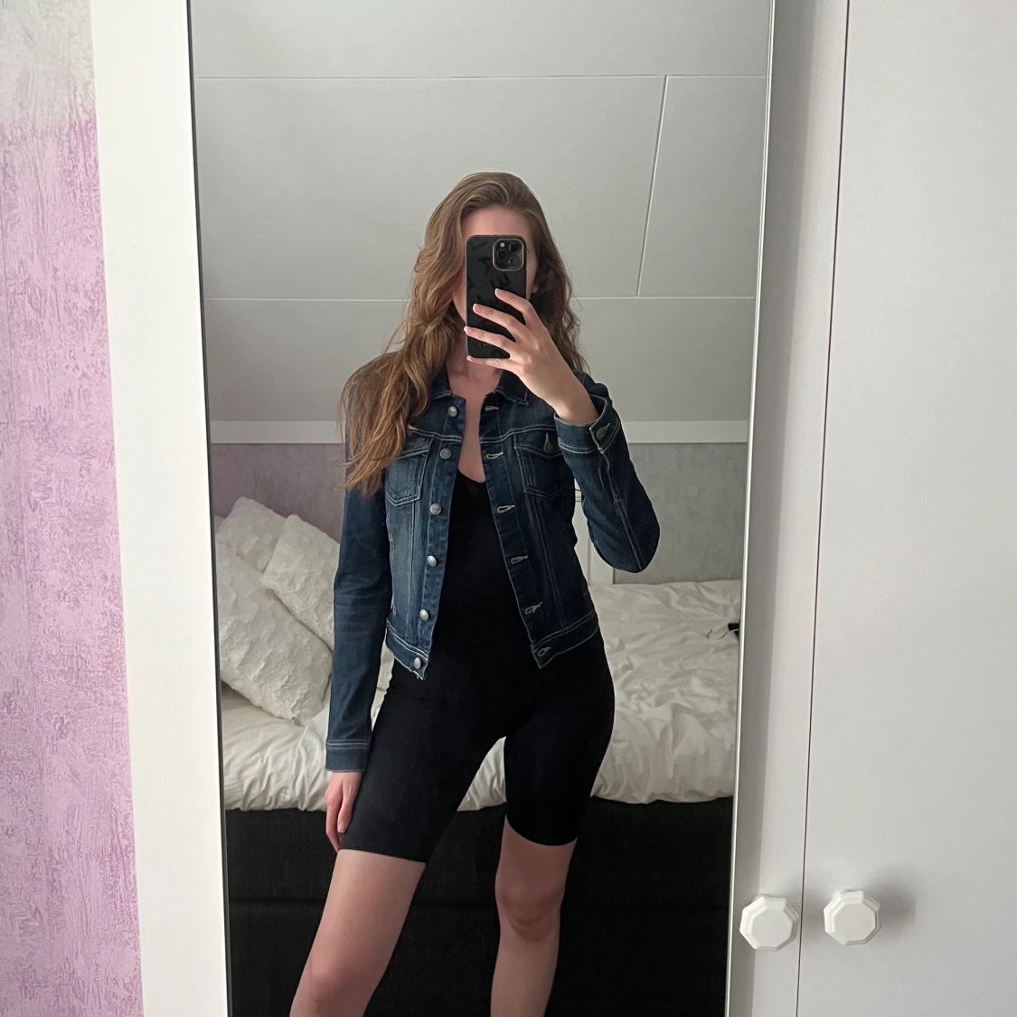 ONLY | Mörkblå jeansjacka