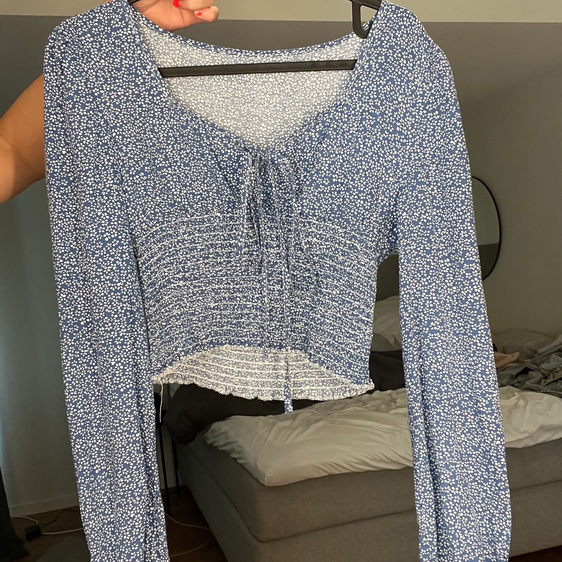 Blåblommig blus💙 - 90