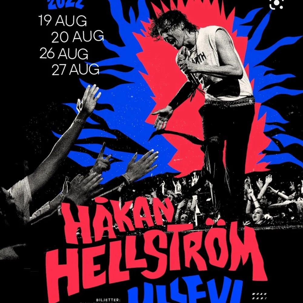 2 Håkan biljetter, 27 Agusti Ullevi Göteborg!😝🥳 700kr styck! Biljetterna är köpta på ticketmaster. . Övrigt.