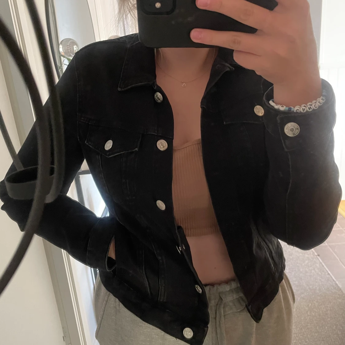 Svart jeansjacka 