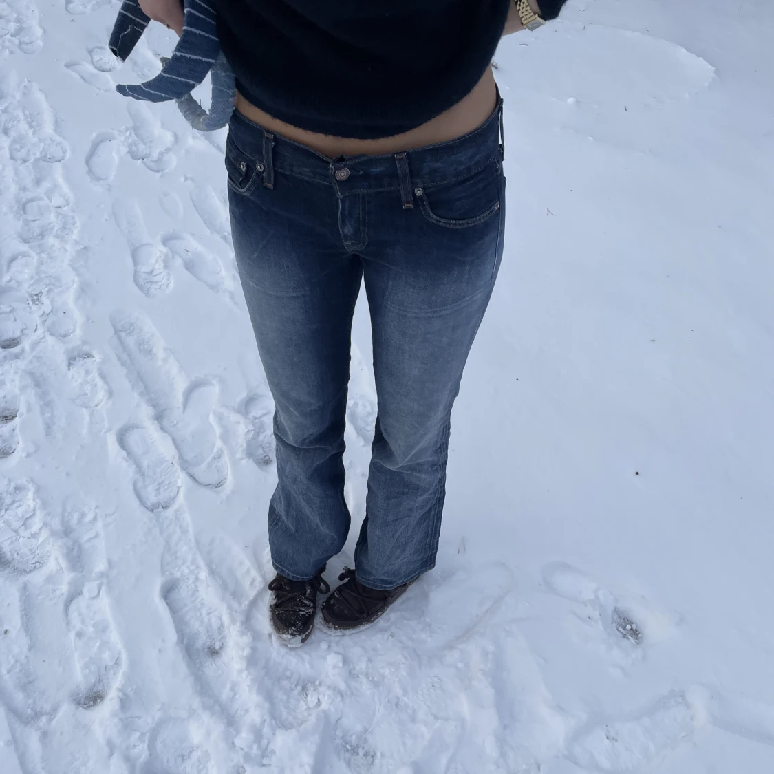 Low waisted bootcut Levi’s jeans