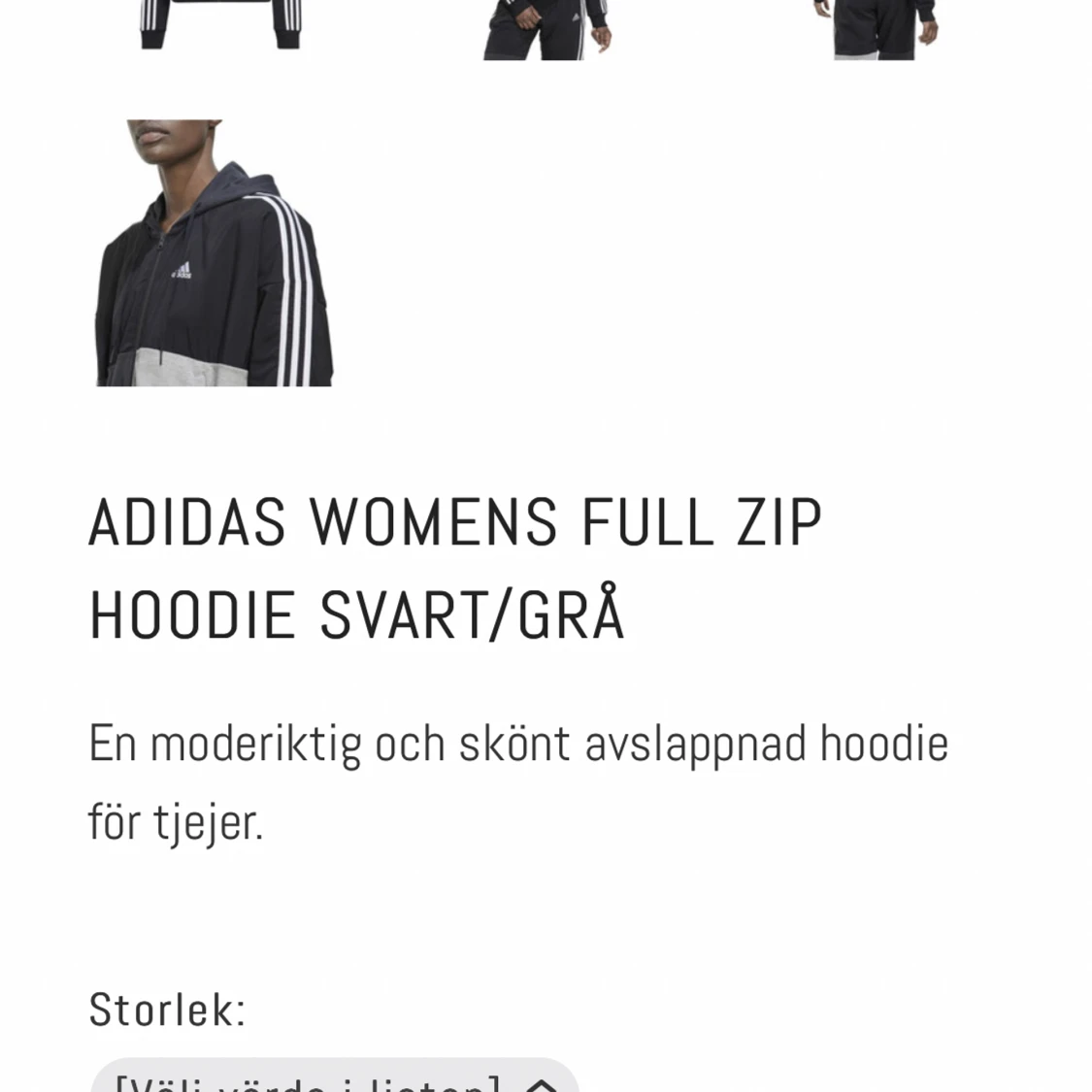Ny Adidas hoodie med lappar på - 91