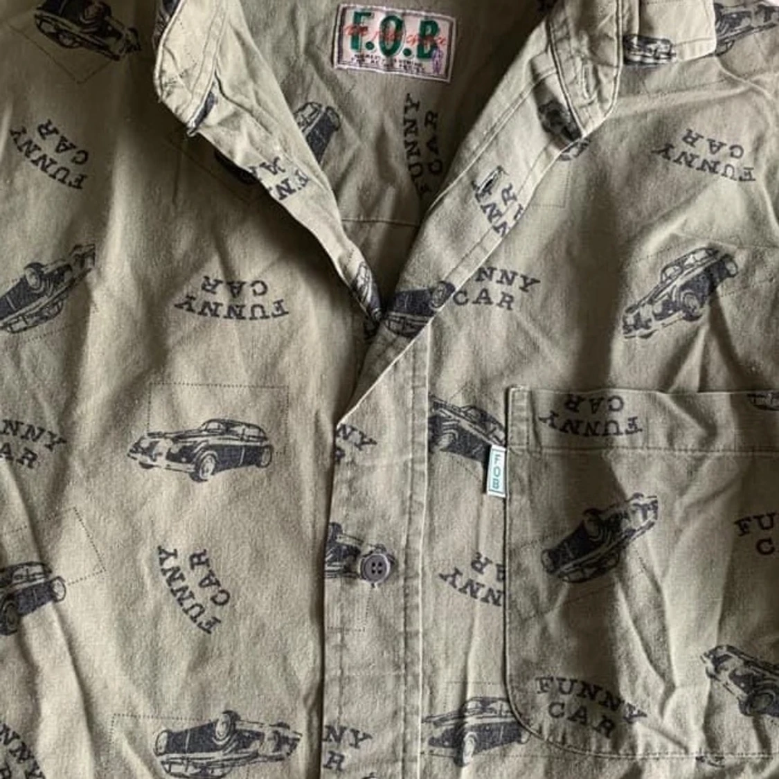 90s Skjorta Bomull ”Funny cars” - 90