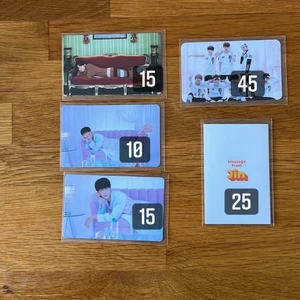 Bts - Säljer dess Bts korter för priset i bilden, allt är i fint skick förutom Jin BE deluxe, han är lite damaged på baksidan 💗