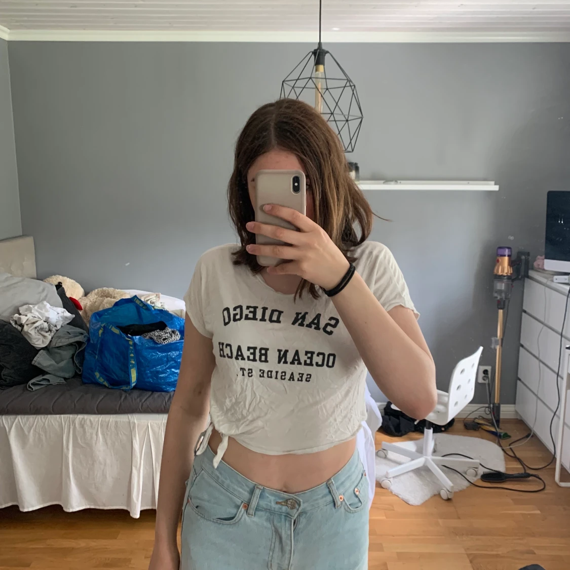 Vit t-shirt med tryck