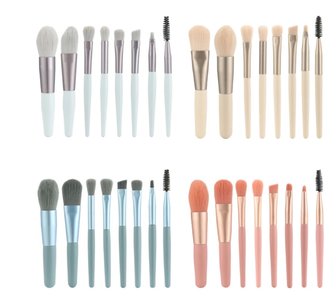 Sminkborstar i 8 delar 