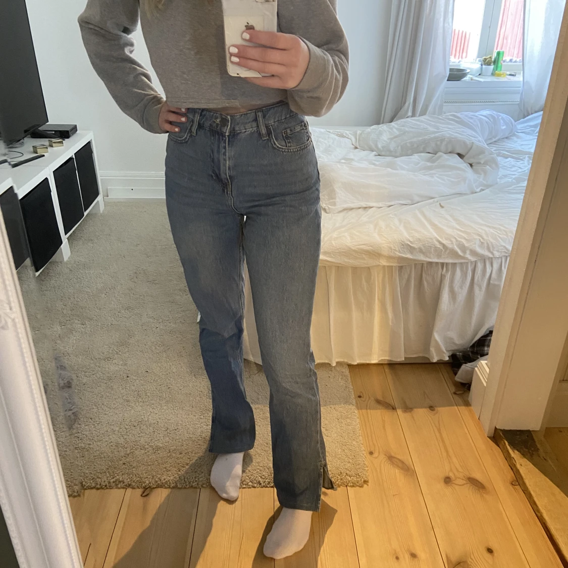 Jeans med slits - 90