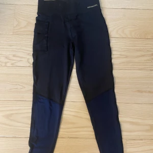 Tränings tights - Nu säljer jag dessa tränings tights från newbody som är för stora för mig, dom är i storlek small💞Aldrig använda, endast testade🤩Säljer för 150kr! Dom har en ficka på ena sidan som man t.ex skulle kunna ha en mobil i😊De är svarta där uppe o marinblå nere!