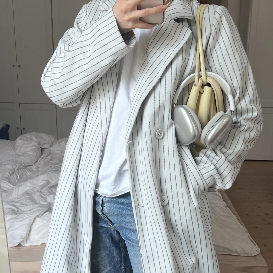 Oversize randig maxi kappa