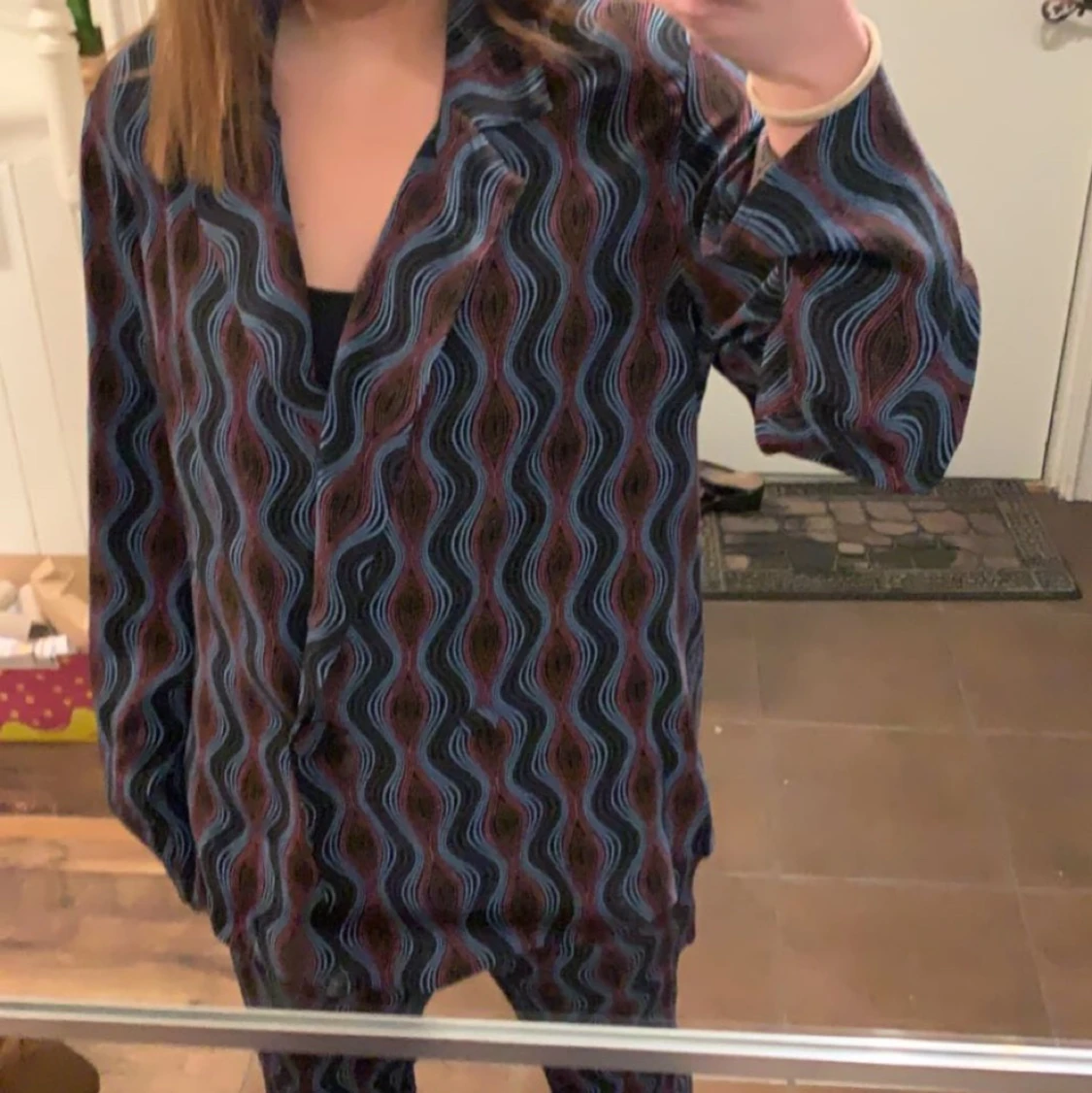 Mönstrad kavaj  - 90