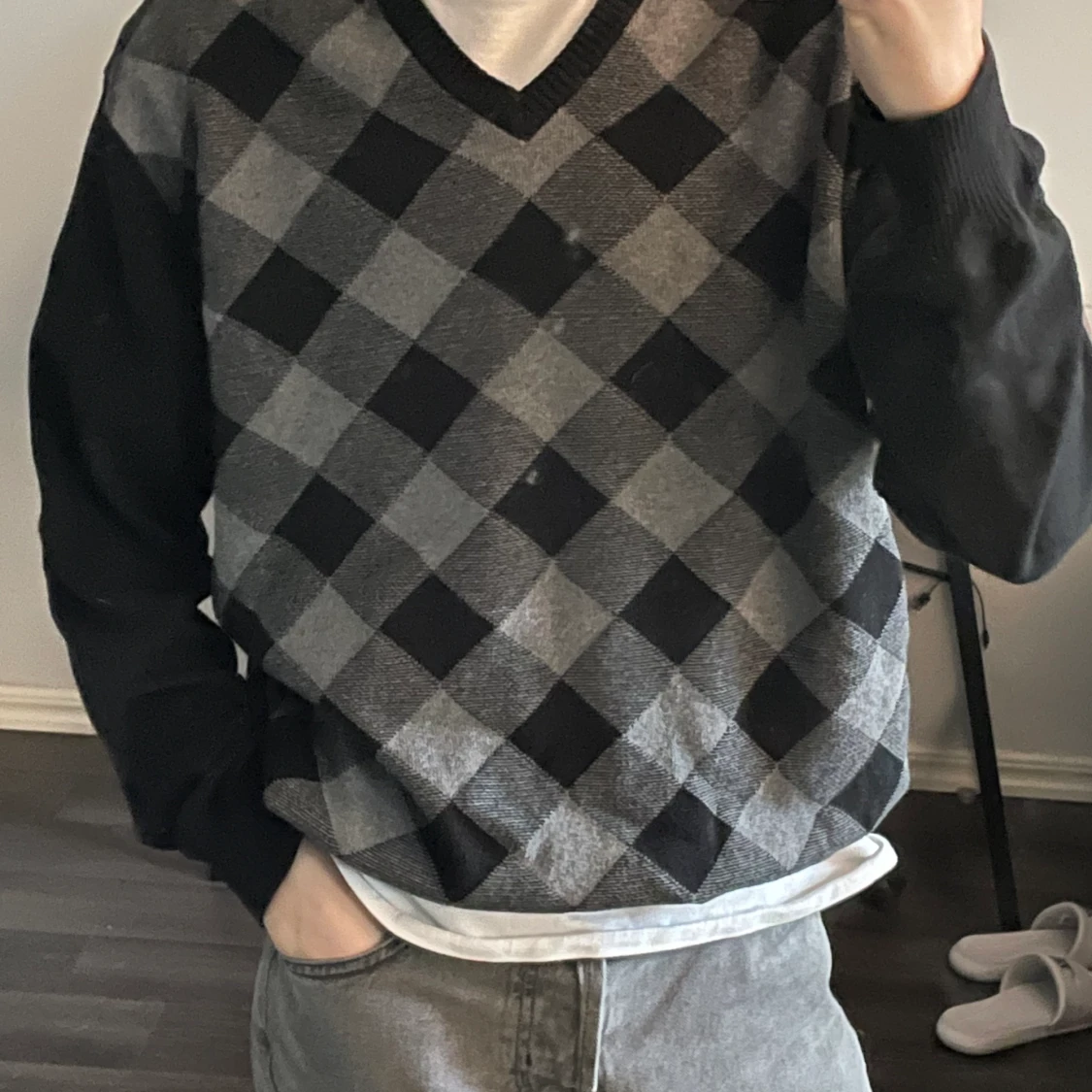 Svart rutig tröja 