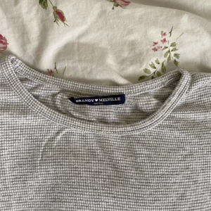 T-shirts  - Ljusgrå tshirt från brandy melville 🫶 står onesize men skulle säga s/xs