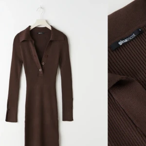 Klänning  - Superfin höstklänning med mysigt material från Gina tricot. Helt oanvänd, endast testad. Säljer då den inte passar. 