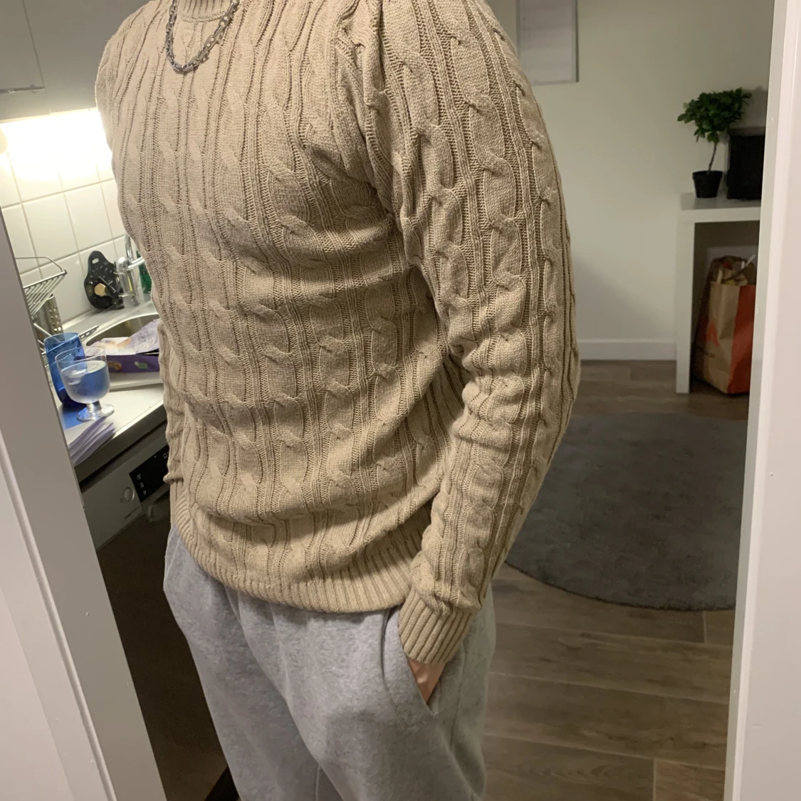 Stickad Bommulströja - 90