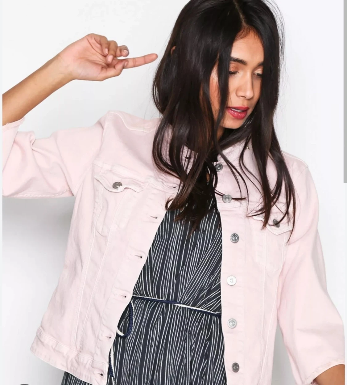 Ljusrosa Replay jeansjacka M