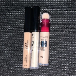 Concealers - Concealers den längst åt vänster är för 15kr kan sänkas till 10kr om du köper alla tillsammans blir 145kr plus frakt den i mitten för 60 eller 50kr och den längst åt höger är för 50kr jag står inte för postens slarv,
