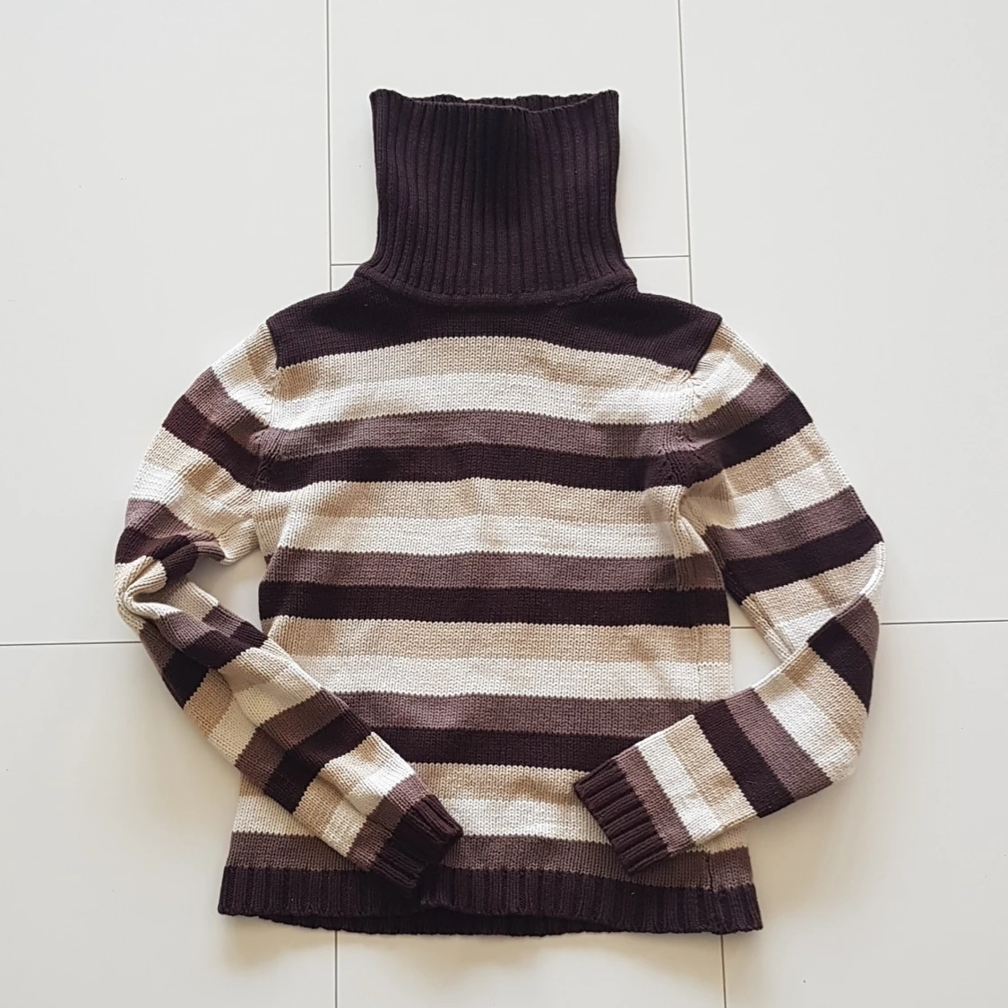 Stickad randig tröja - 90