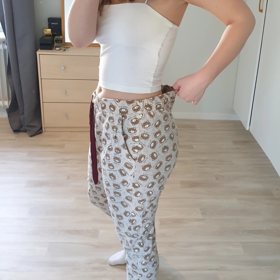 Ljusbruna pyjamasbyxor nallar - 91