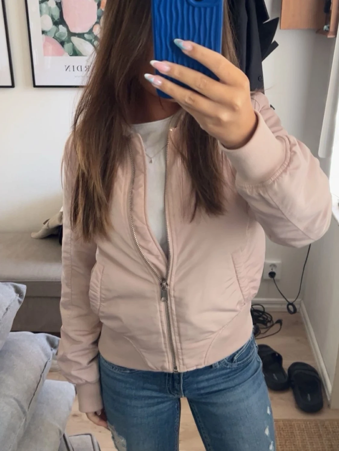 Ljusrosa bomberjacka från Vero Moda