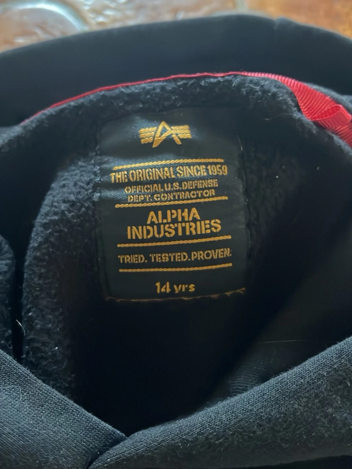 Svart hoodie Alpha Industries - 4