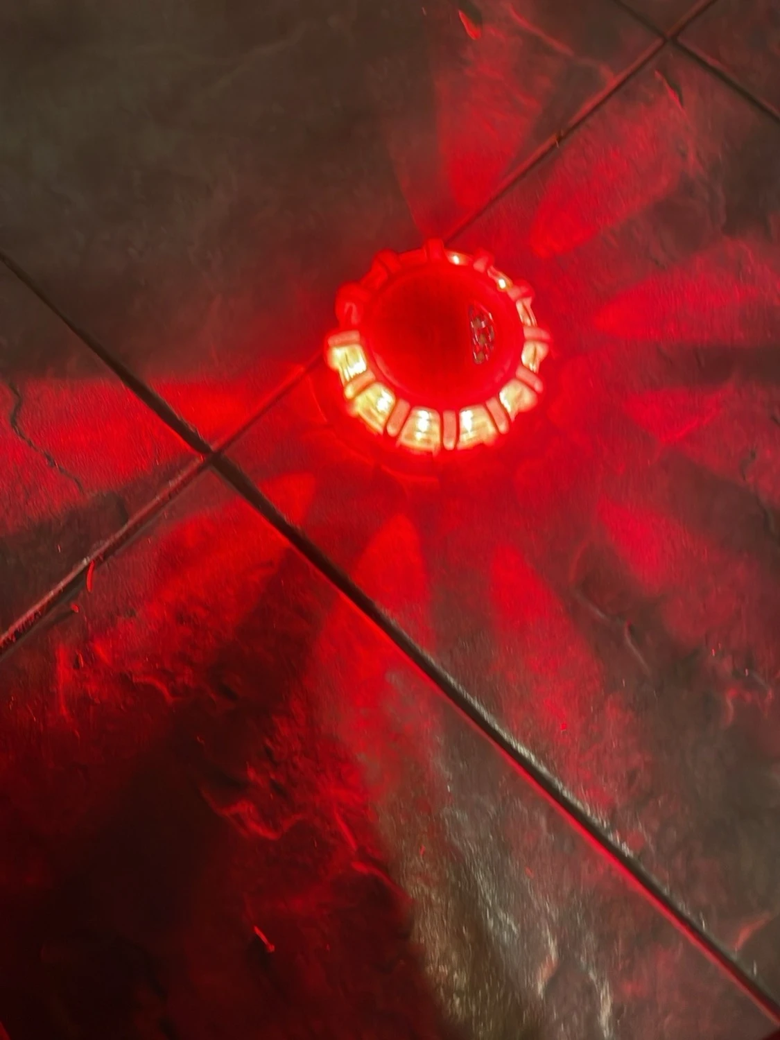Rund orange varningslampa LED