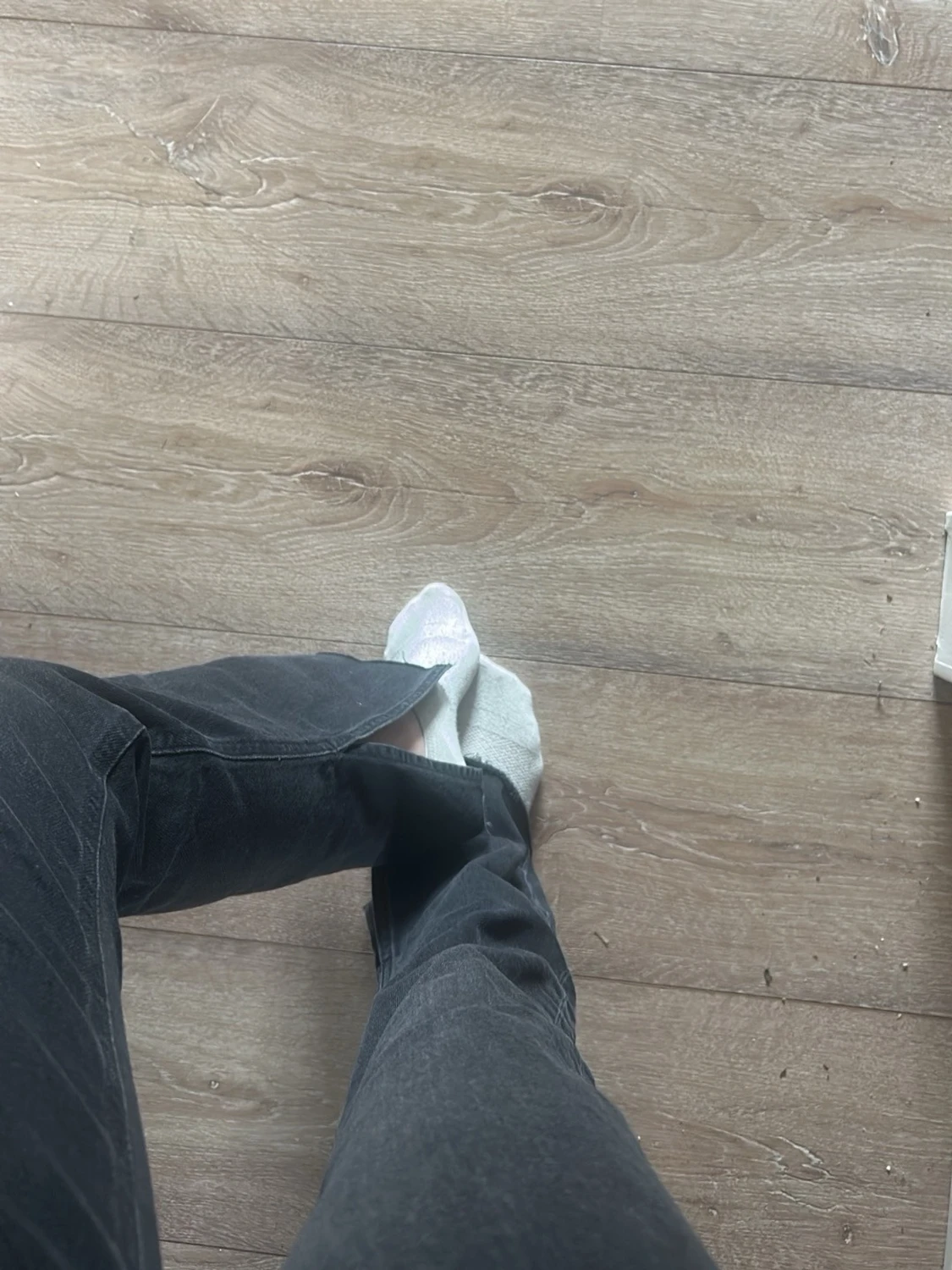 Svarta raka jeans med hög midja - 2