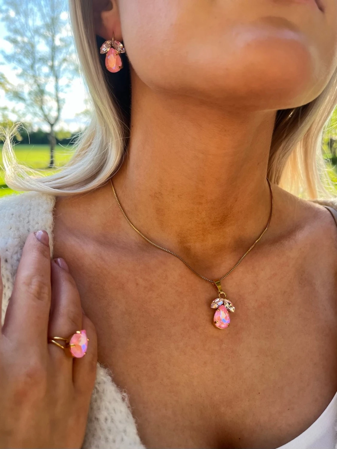 Smyckesset Light Rose Crystal - 2