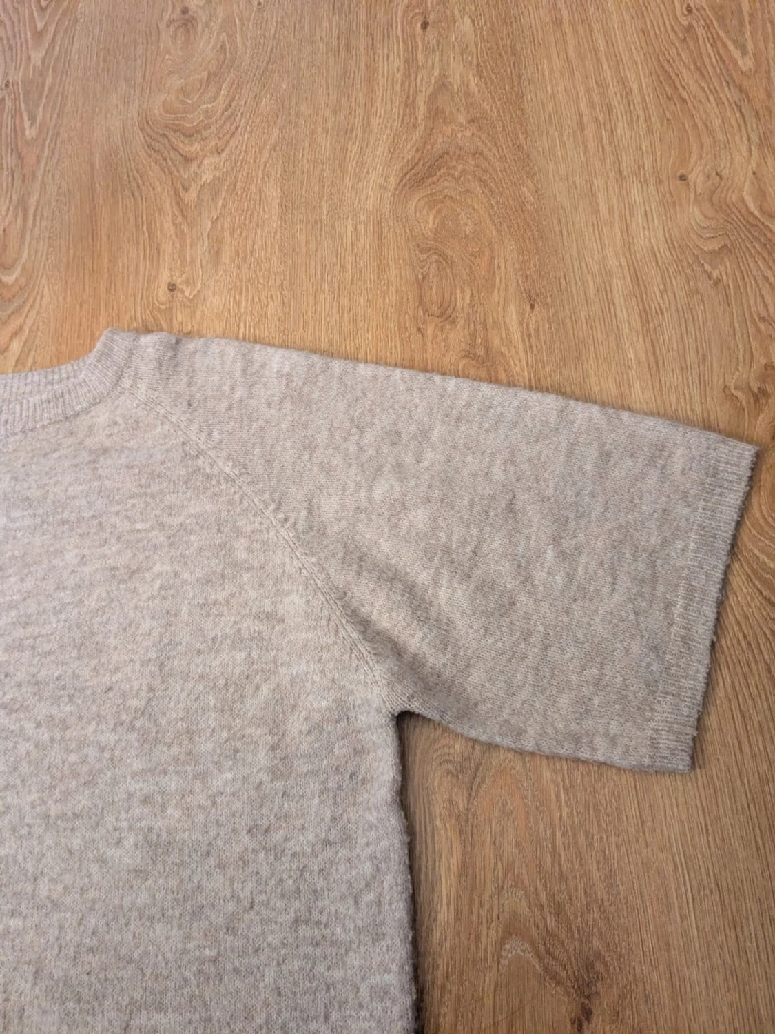 Beige stickad tröja från lager 157 stl. M - 1