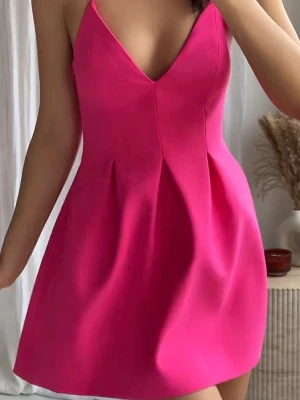 Zara klänning rosa volang  - Volangklänning från Zara 😍Slutsåld!!storlek XS❣️❣️