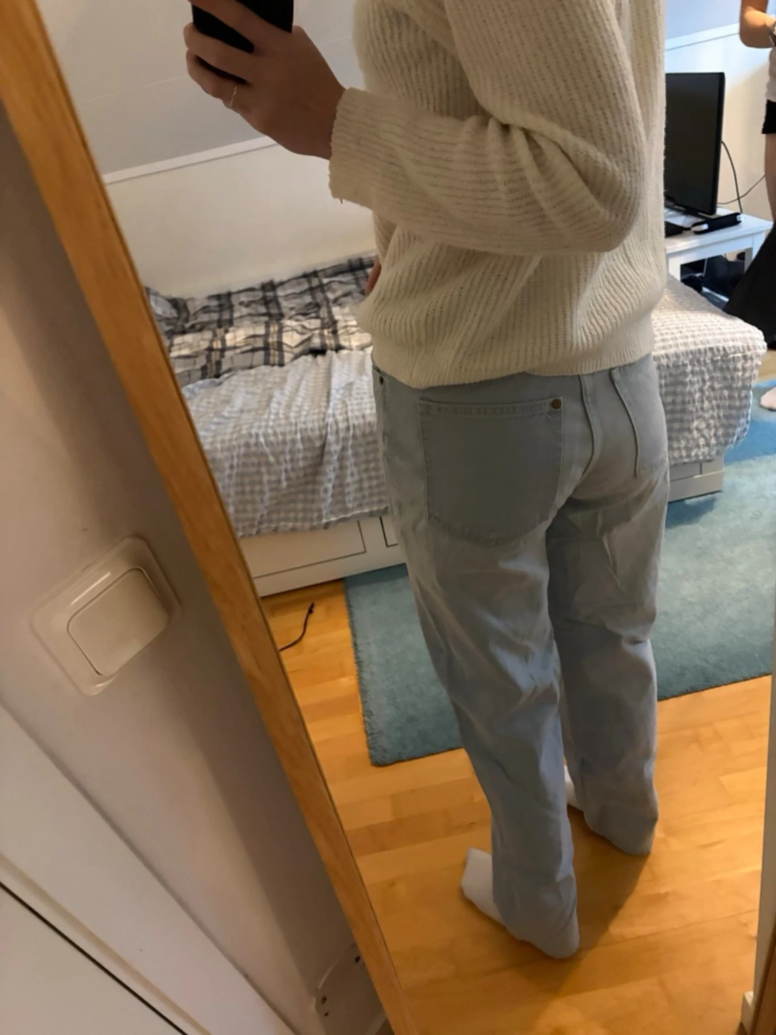Ljusblå raka jeans - 1