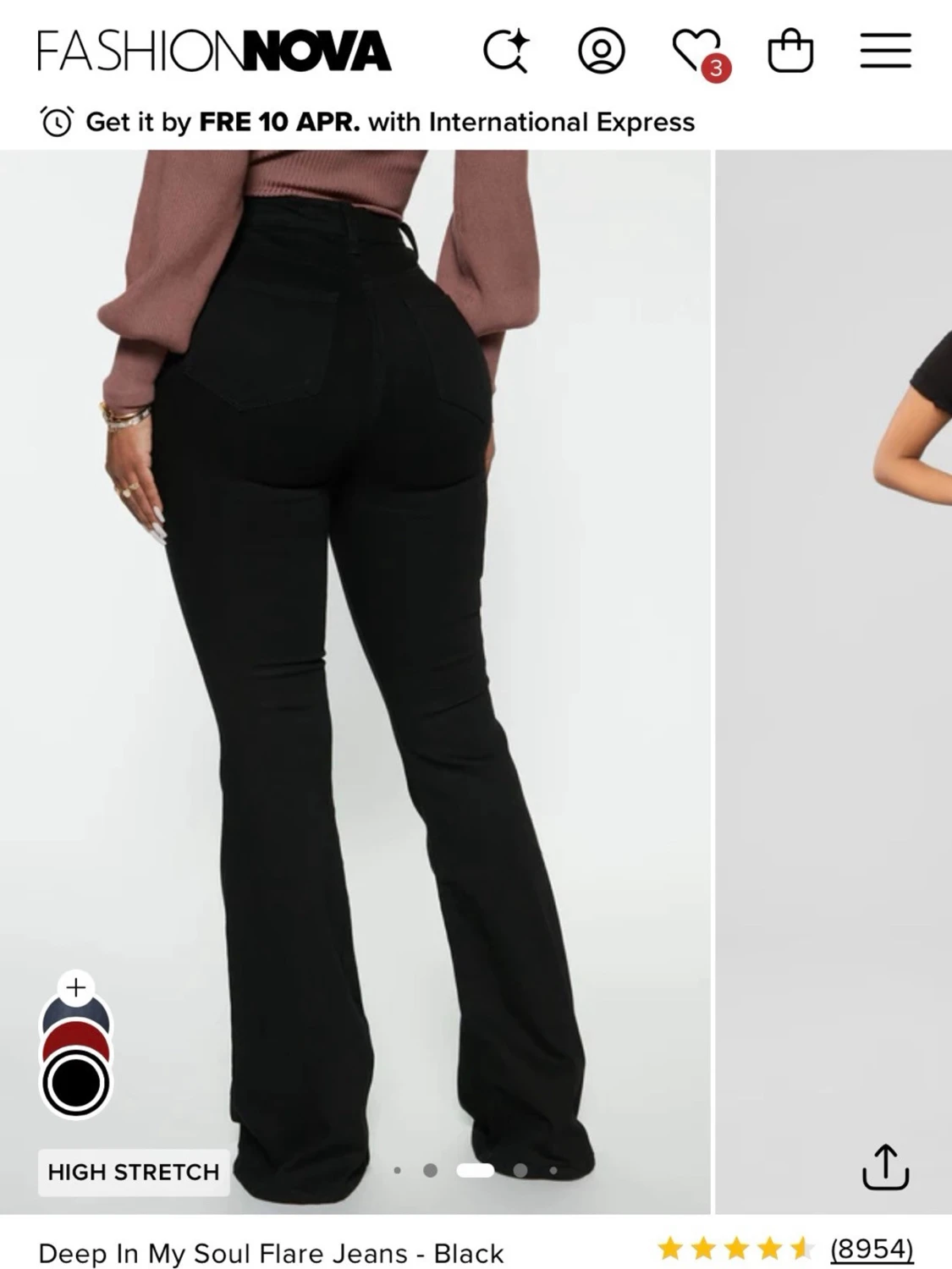 Svarta flare jeans från Fashion Nova - 1